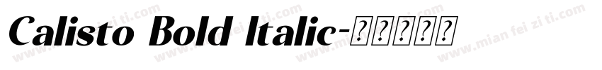 Calisto Bold Italic字体转换
